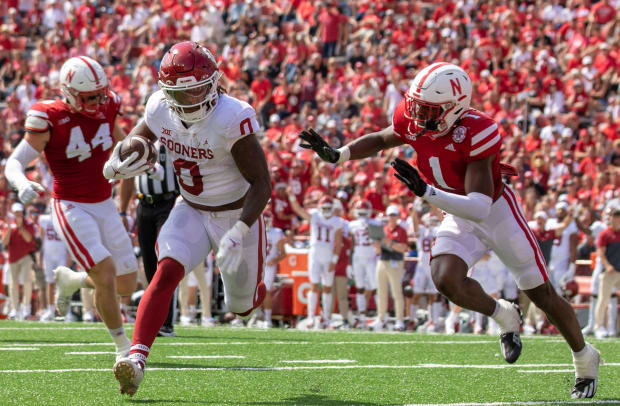 Eric Gray TD early second half 2022 Nebraska vs Oklahoma football 2